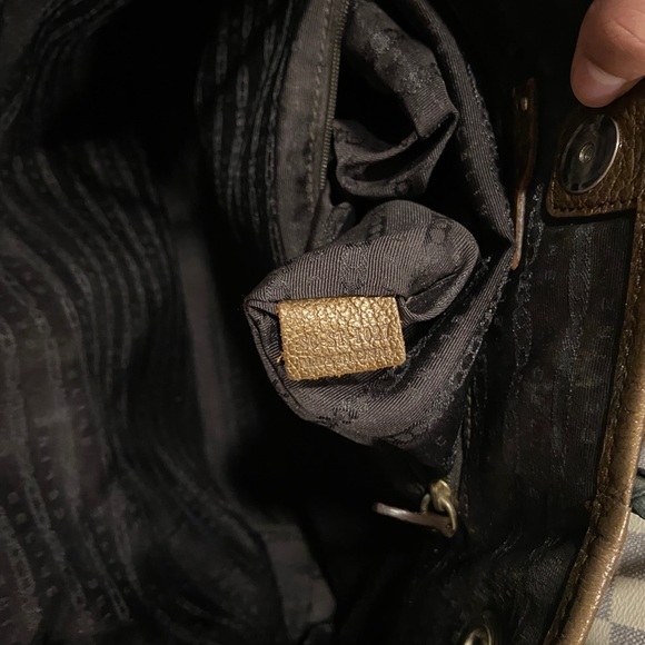 CELINE BROWN/BRONZE CARRIAGE PATENT LEATHER TOTE BAG - Picture 5 of 5